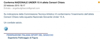 La Nazionale per Chiara Censori